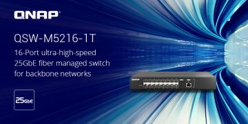 Qnap QSW-M5216-1T 16-Port 25GbE Fiber Managed Switch