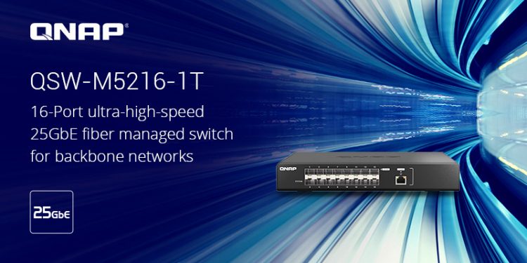 Qnap QSW-M5216-1T 16-Port 25GbE Fiber Managed Switch