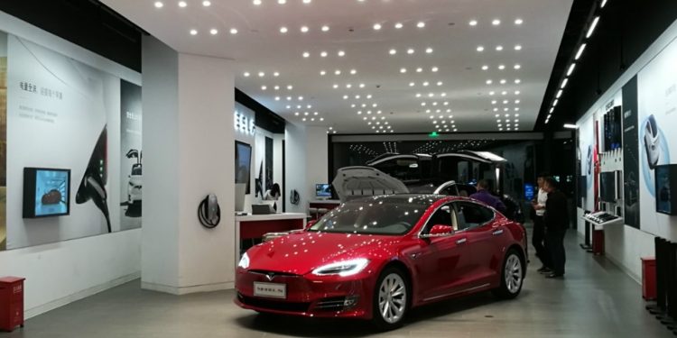 Tesla opened a dealership in Xinjiang, China