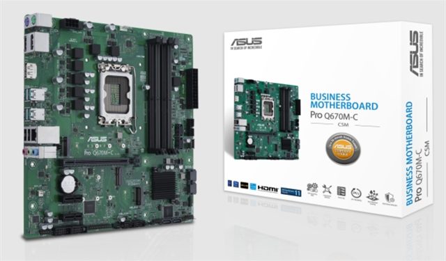 ASUS Announces Pro Q670 Business Motherboard with Intel Q670 Chipset
