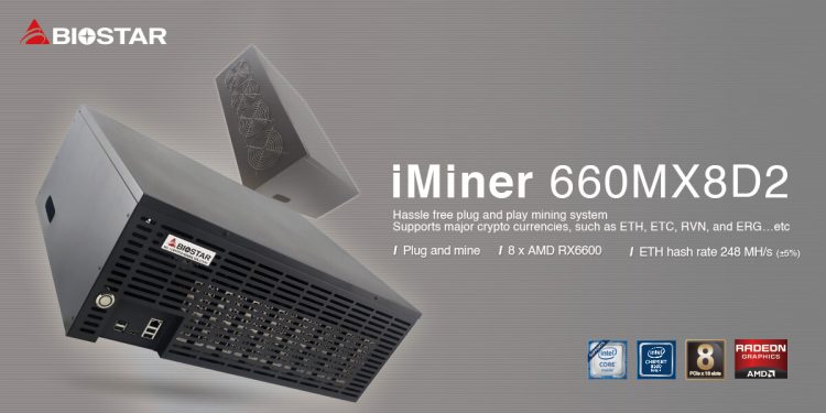 BIOSTAR Unveils the iMiner 660MX8D2 Prebuilt Mining Rig