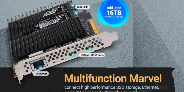Sonnet Announces McFiver PCIe Adapter Card with NMVe SSD