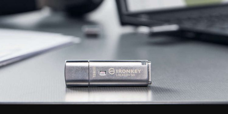 Kingston XTS-AES Encrypted USB Drive with USBtoCloud Back Up